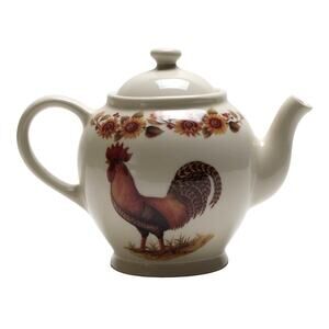Vintage Lily Creek Teapot / Rooster Pattern